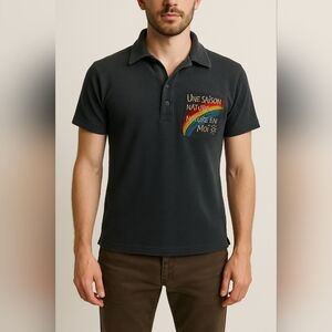 Castelbajac +2 Nature Rainbow Embroidered Polo Shirt Size 1